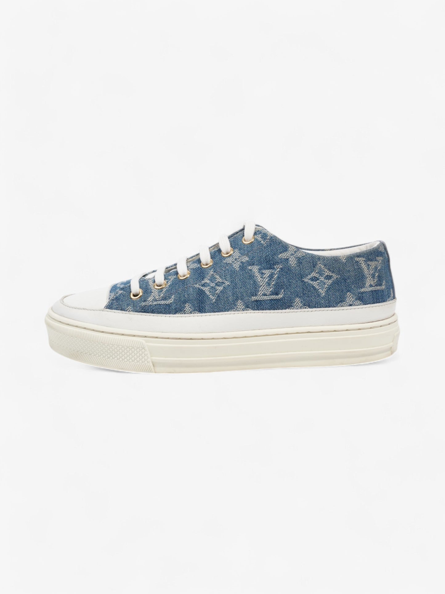 Louis Vuitton Stellar Low Top Sneakers Denim Monogram / White Denim EU 36 UK 3
