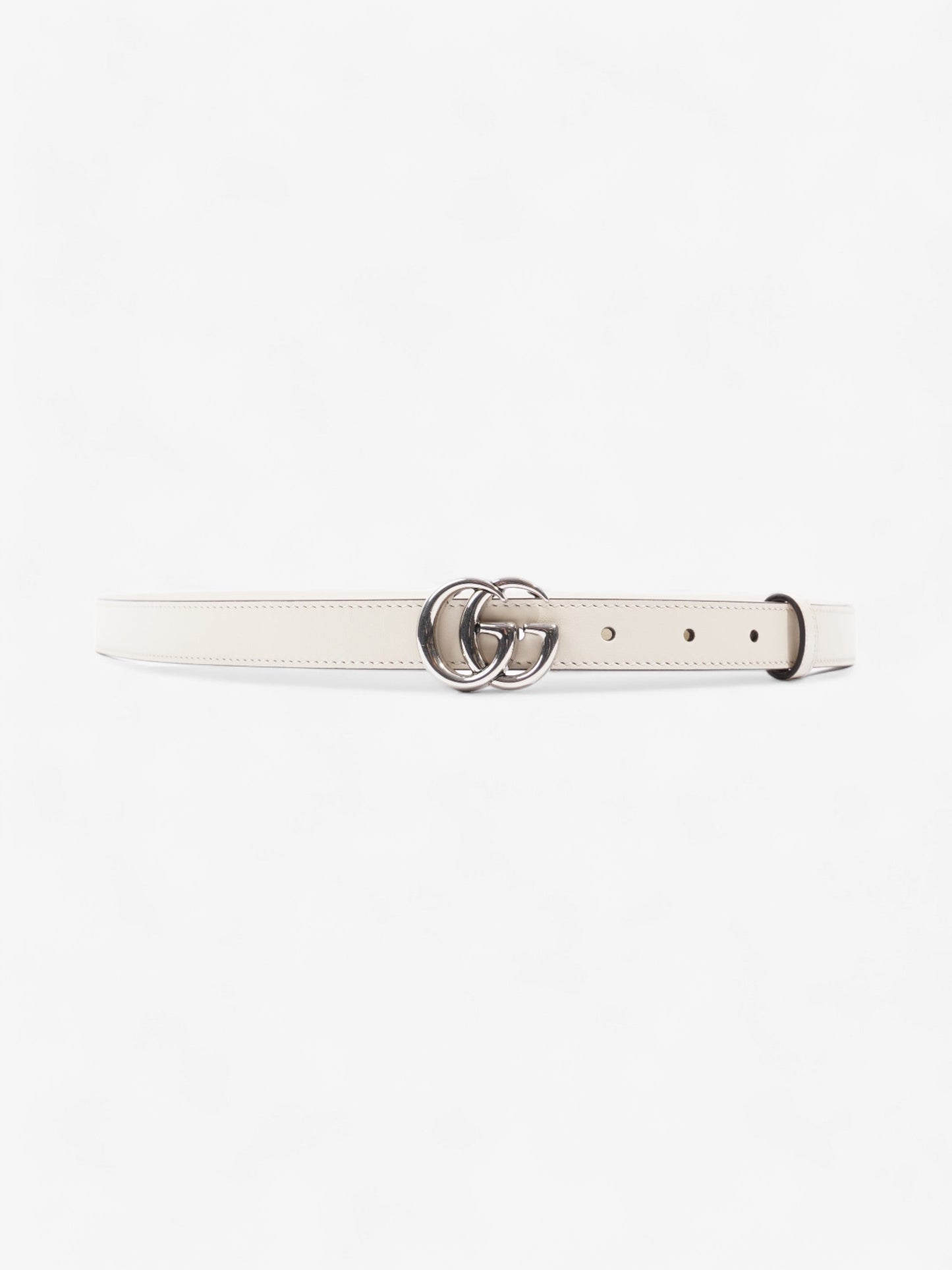 Gucci GG Marmont Thin Belt Cream Leather 110cm 44"
