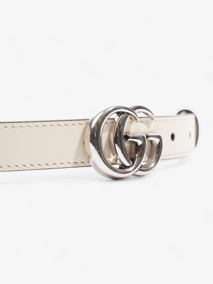 Gucci GG Marmont Thin Belt Cream Leather 110cm 44"