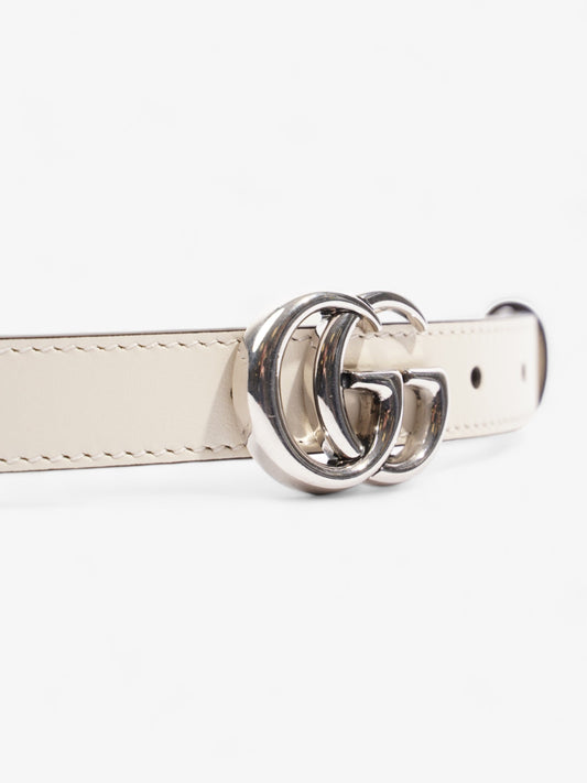 Gucci GG Marmont Thin Belt Cream Leather 110cm 44"