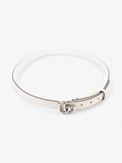 Gucci GG Marmont Thin Belt Cream Leather 110cm 44"