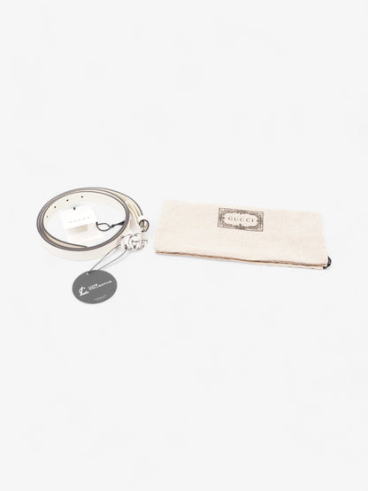 Gucci GG Marmont Thin Belt Cream Leather 110cm 44"