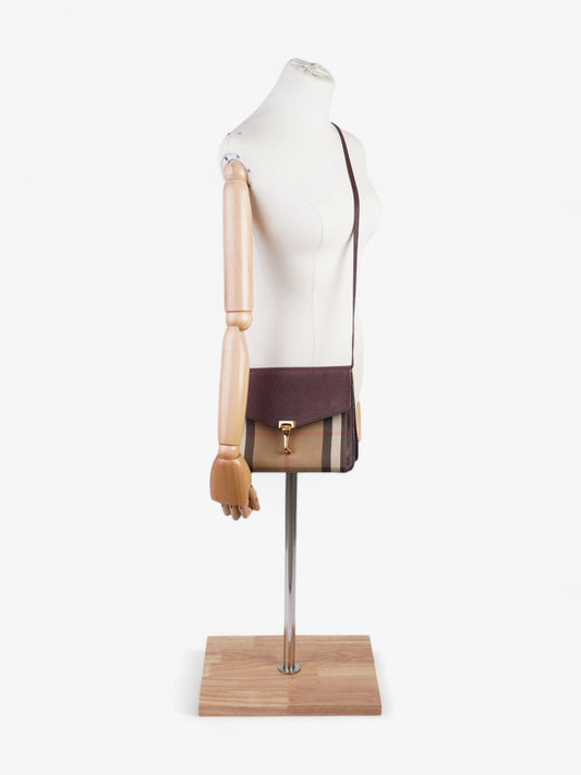 Burberry Macken Burgundy / House Check Canvas
