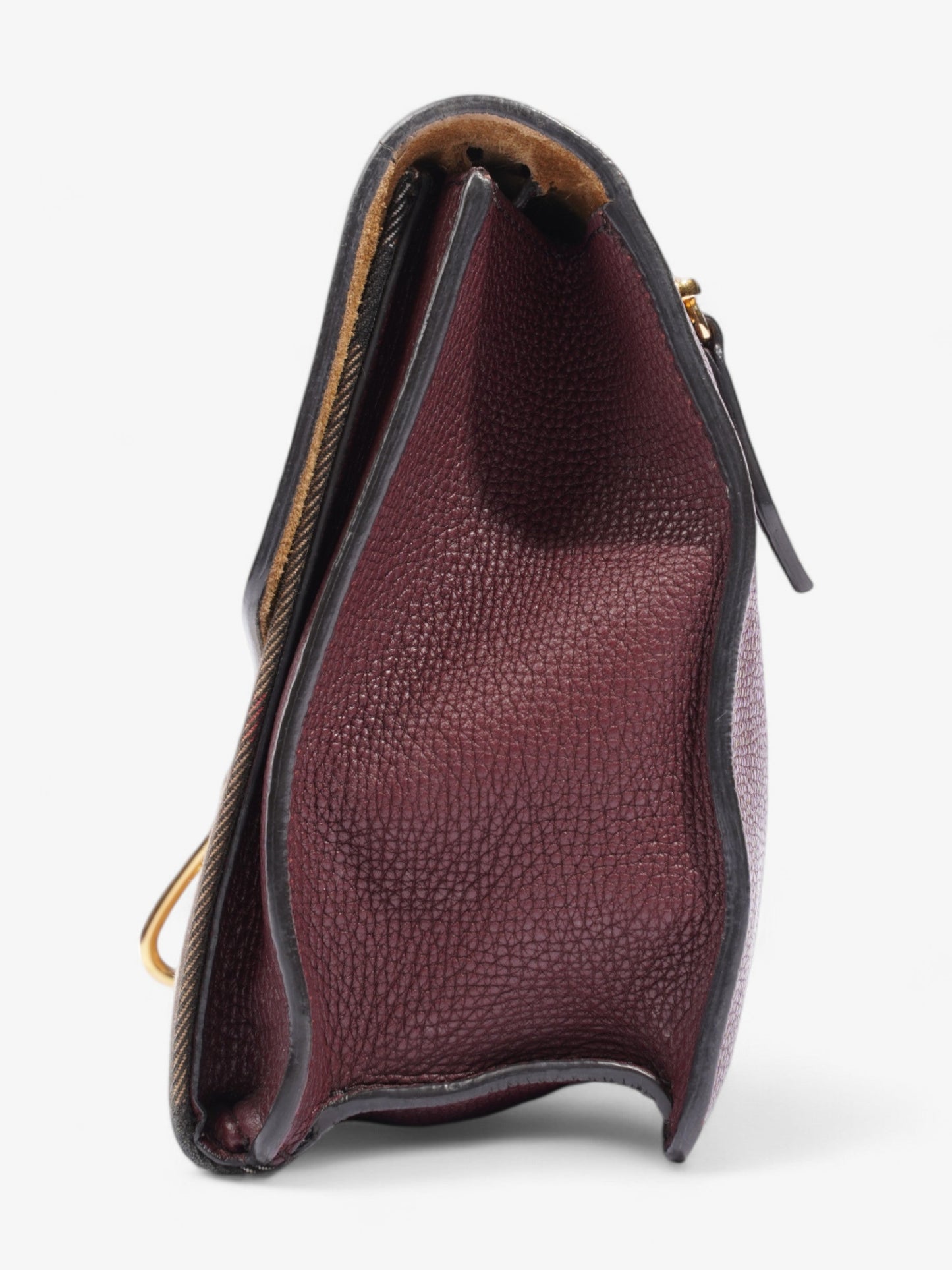 Burberry Macken Burgundy / House Check Canvas