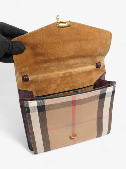 Burberry Macken Burgundy / House Check Canvas
