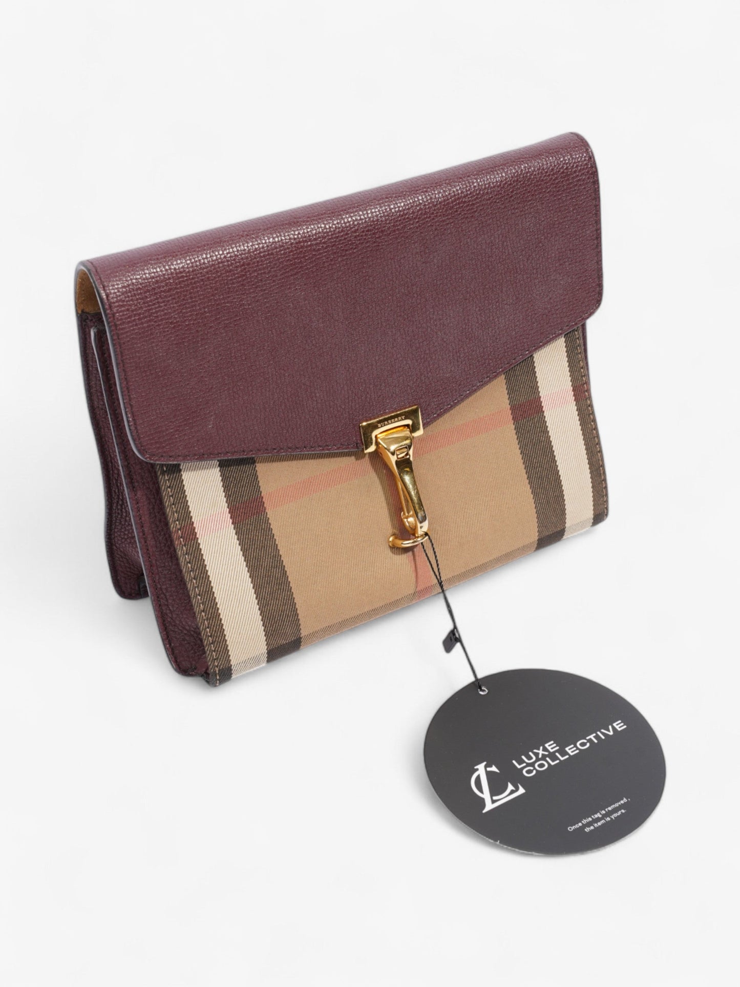 Burberry Macken Burgundy / House Check Canvas