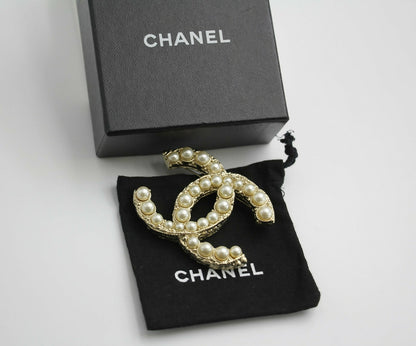 Chanel A13C Enamel Yellow Glitter CC Brooch