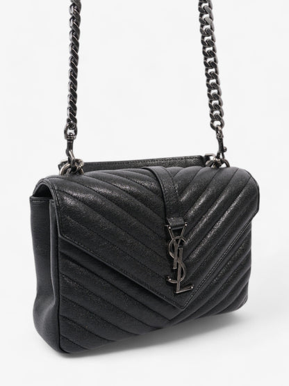 Saint Laurent College Black Lambskin Leather Medium