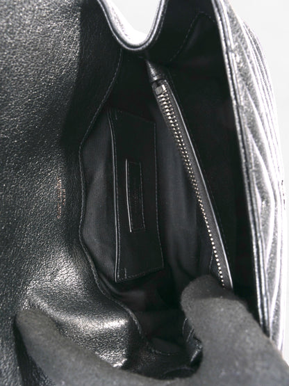 Saint Laurent College Black Lambskin Leather Medium