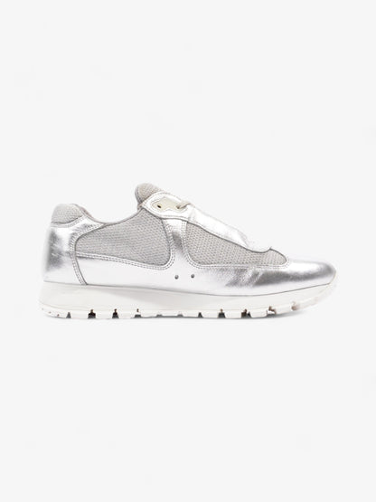 Prada America's Cup Sneakers Silver / Red Mesh EU 38 UK 5