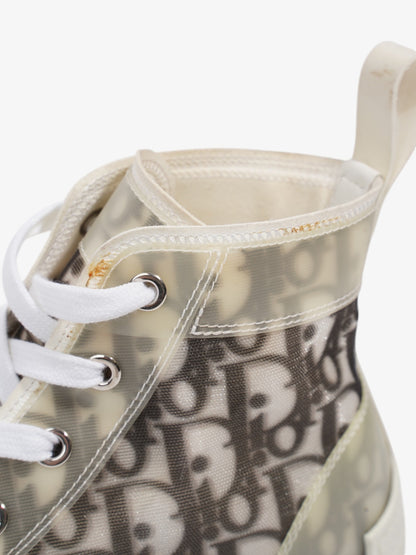 Christian Dior B23 High Top Light Grey Canvas EU 38 UK 5