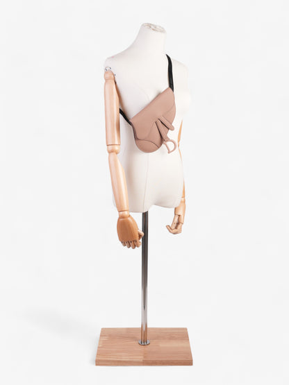 Christian Dior Saddle Belt Bag Nude Leather