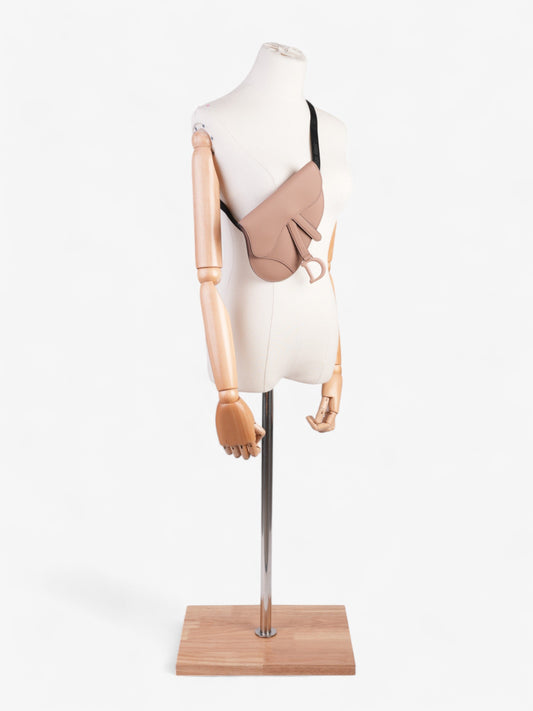 Christian Dior Saddle Belt Bag Nude Leather