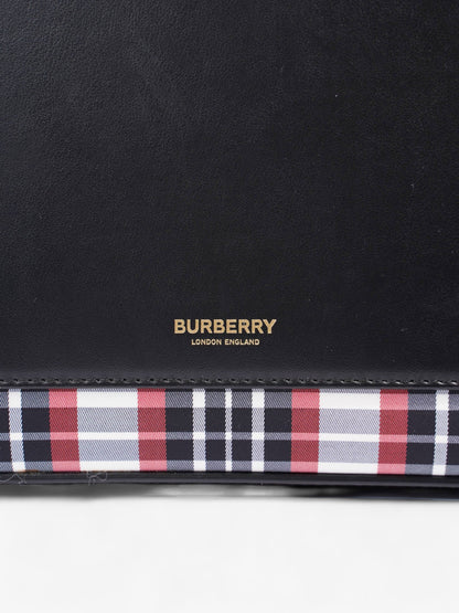 Burberry Mini Pocket Red And Black Check Leather