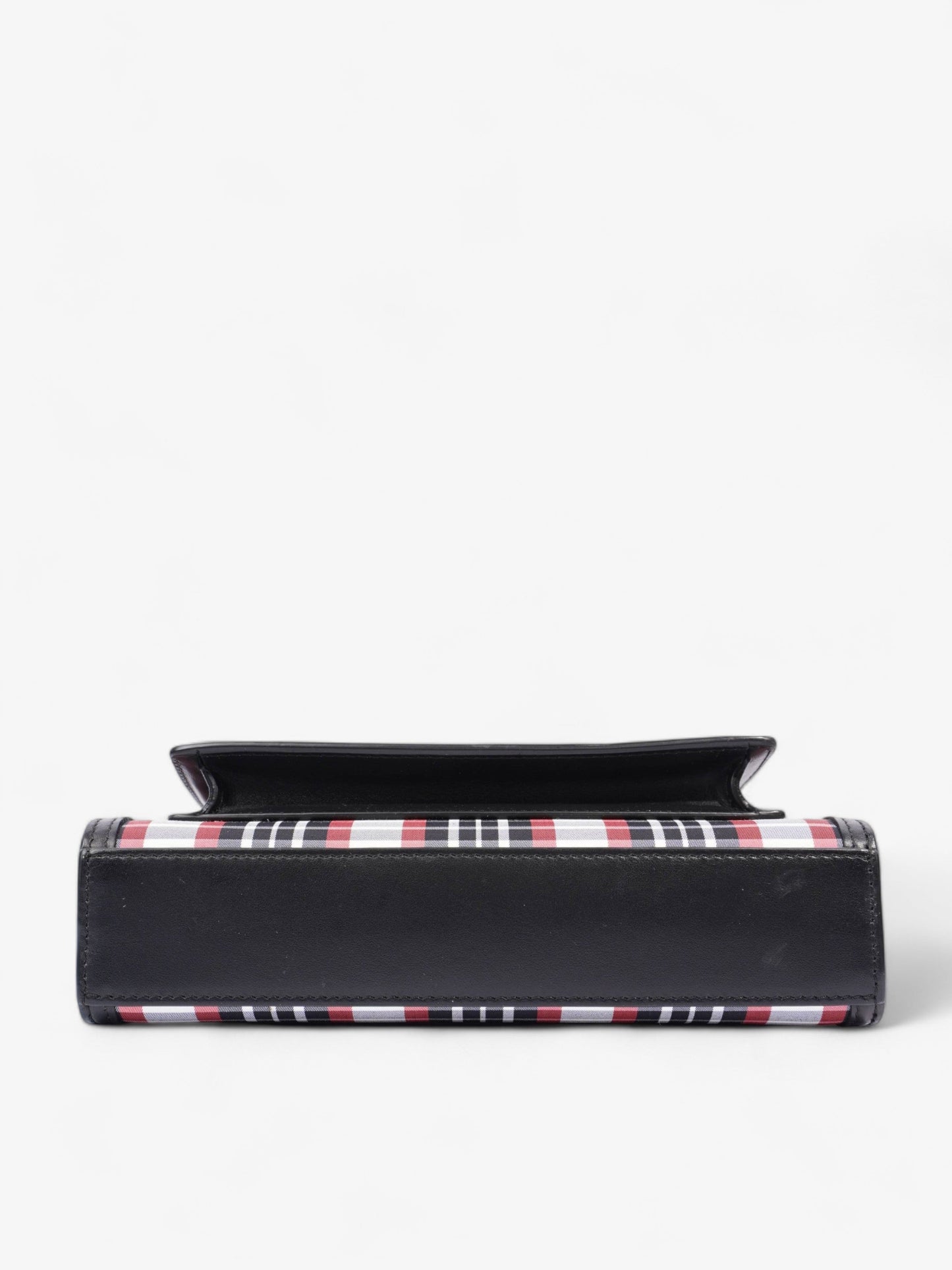 Burberry Mini Pocket Red And Black Check Leather