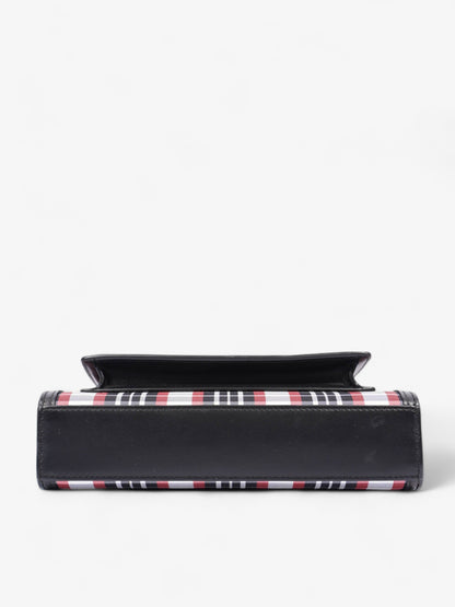 Burberry Mini Pocket Red And Black Check Leather
