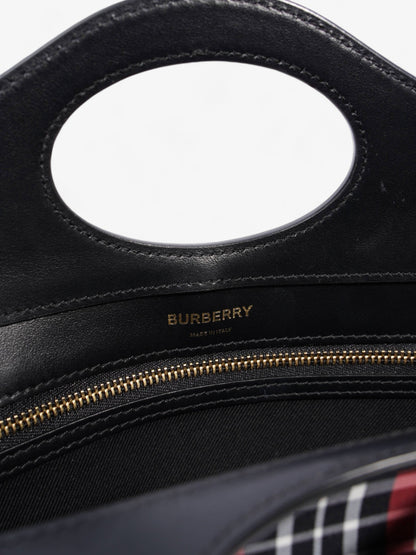 Burberry Mini Pocket Red And Black Check Leather