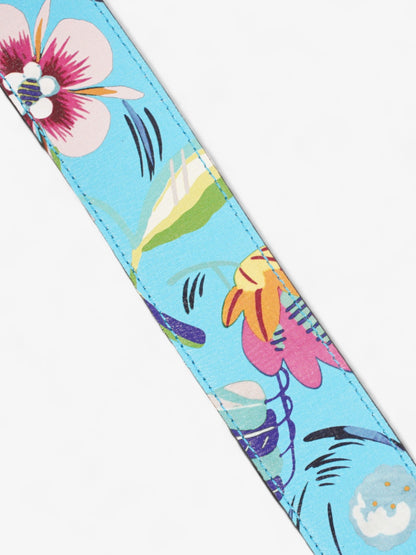 Gucci Memorable Buckle Belt Blue / Multicoloured Leather 80cm / 32"