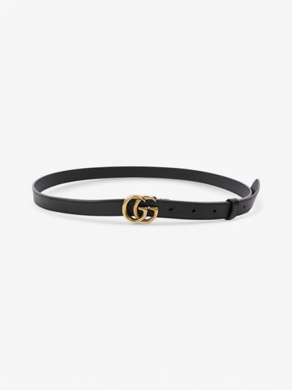 Gucci GG Marmont Thin Belt Black / Gold Leather 105cm / 42"