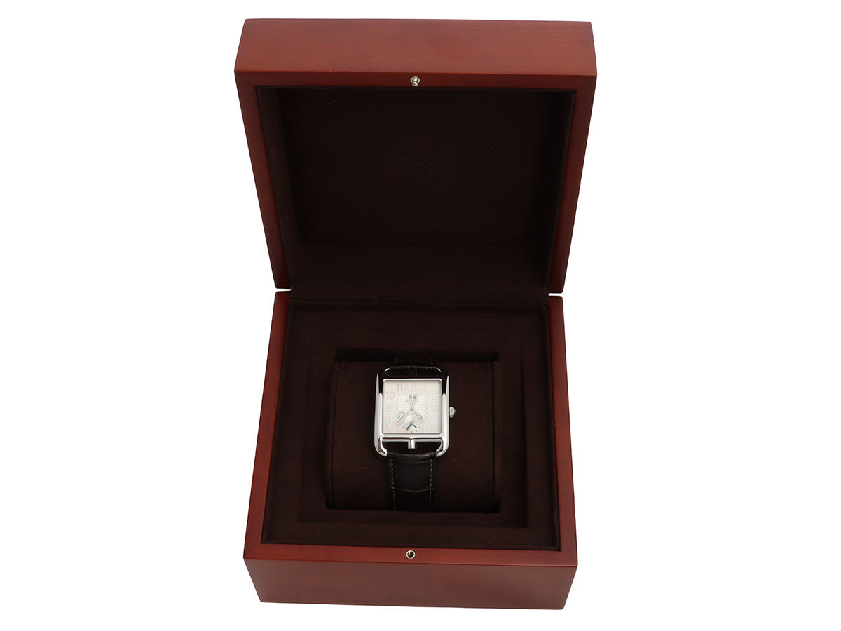 Hermès Large Stainless Steel Cape Cod GMT Watch TGM