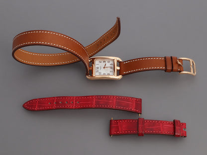 Hermès 18K Rose Gold Ladies Cape Cod Watch