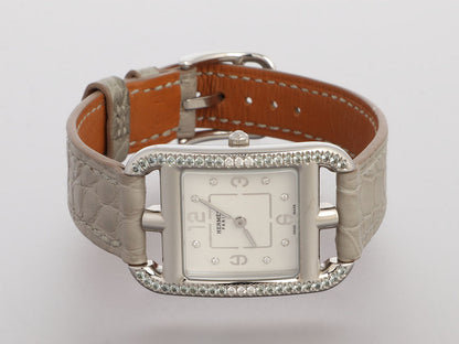 Hermès Small Stainless Steel Diamond Cape Cod Watch 31mm