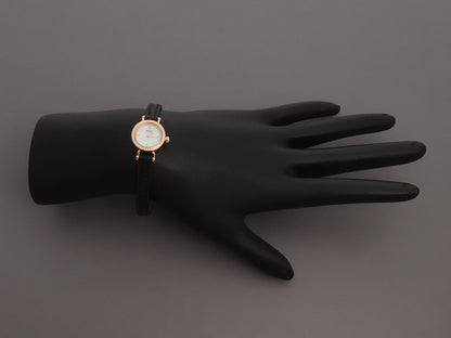 Hermès Mini 18K Rose Gold Diamond Faubourg Watch 15mm