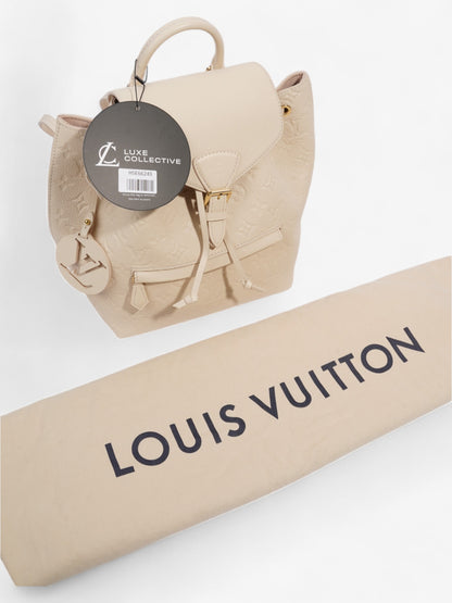 Louis Vuitton Montsouris Backpack Monogram Empreinte / Beige Empreinte Leather