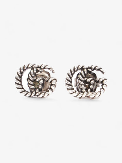 Gucci GG Stud Earrings Silver Silver Sterling