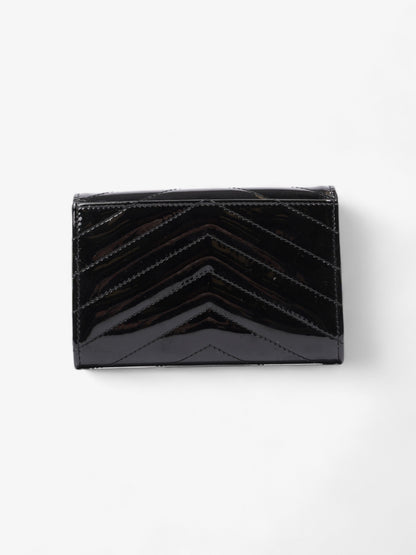 Saint Laurent Monogram Wallet Black / Gold Patent Leather