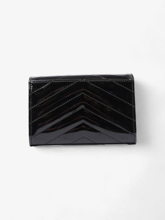 Saint Laurent Monogram Wallet Black / Gold Patent Leather