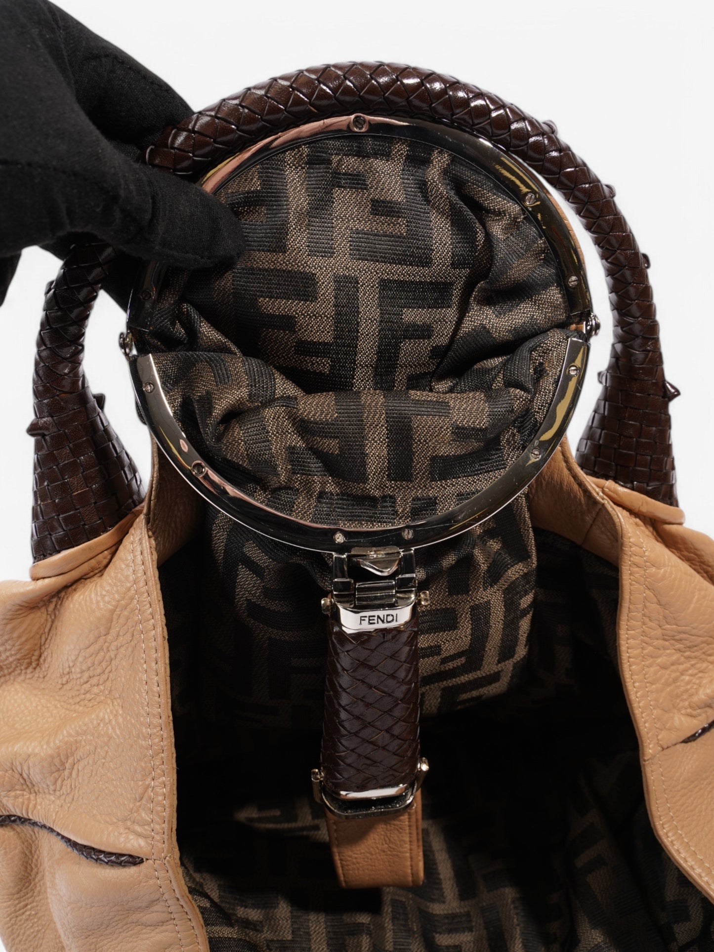 Fendi Spy Hobo Tan / Brown Leather