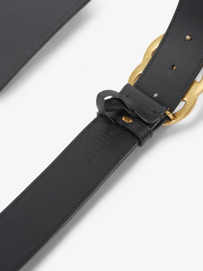 Gucci GG Marmont Wide Belt Black / Gold Leather 85cm / 34"