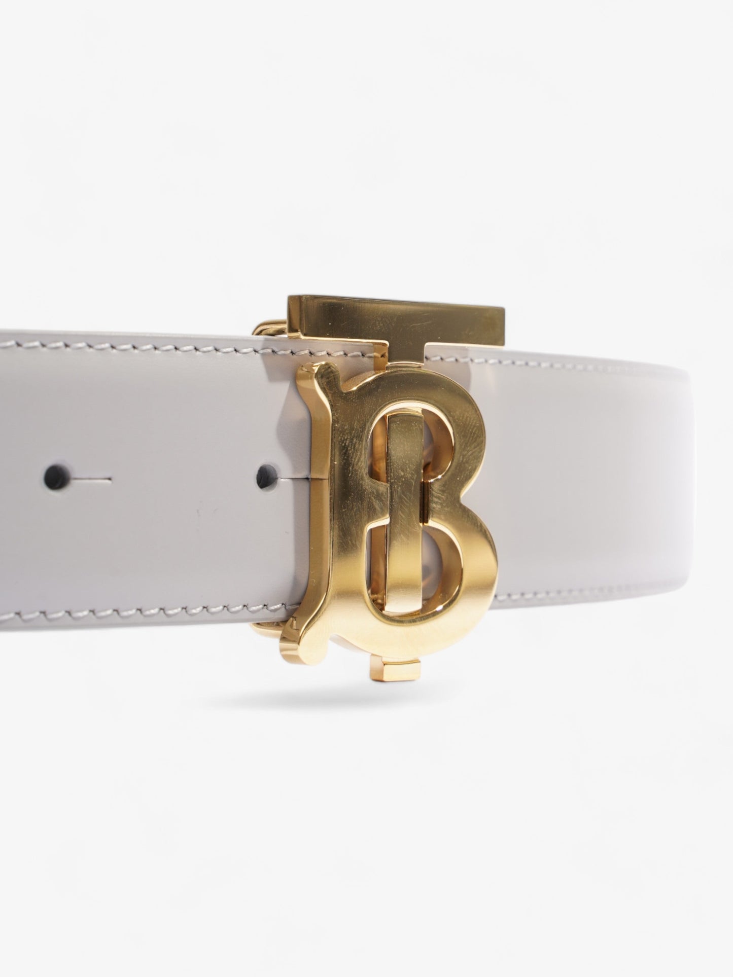 Burberry TB Belt Grey Leather Medium