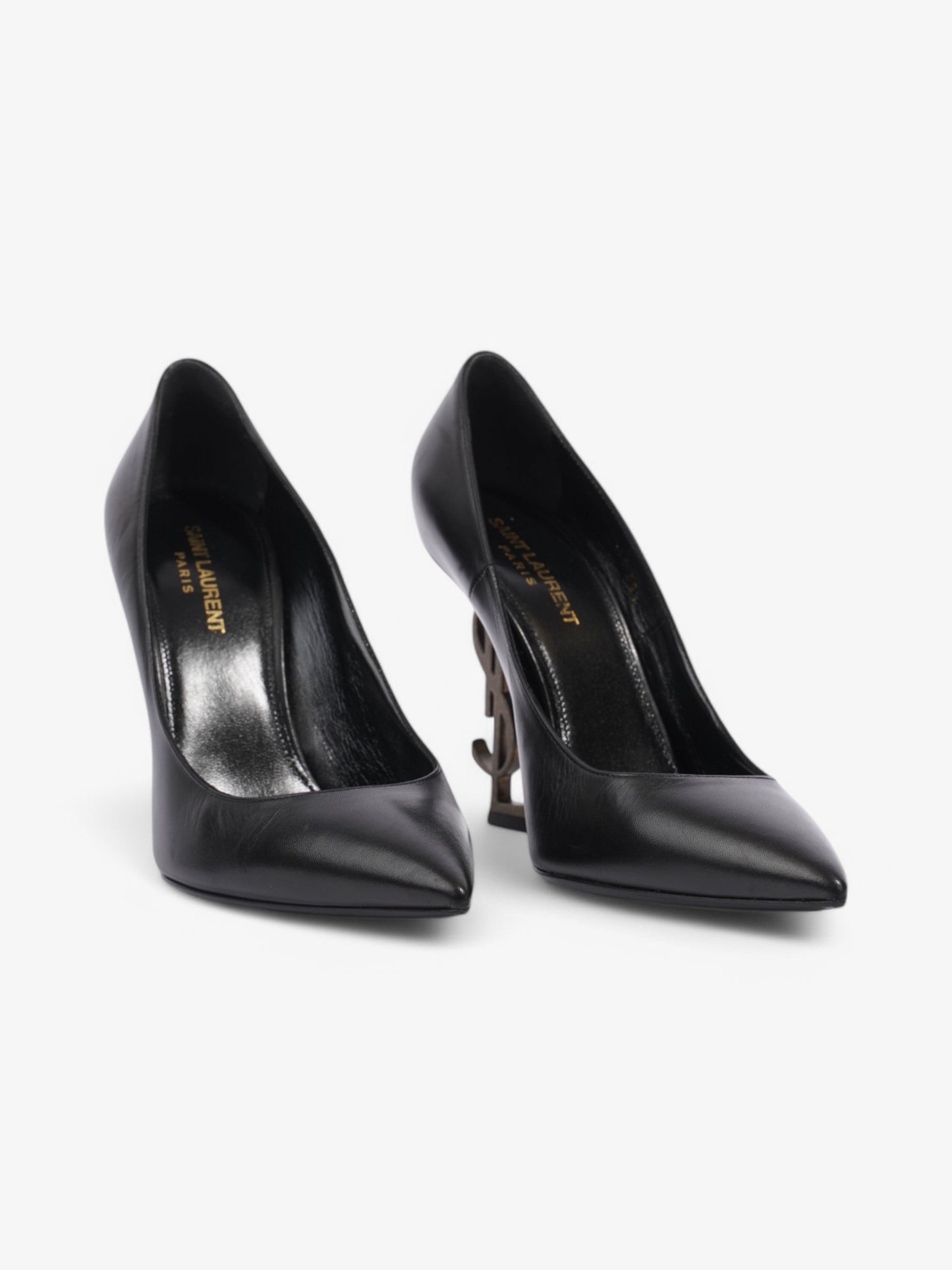 Saint Laurent Opyum Heels 110 Black Leather EU 38.5 UK 5.5