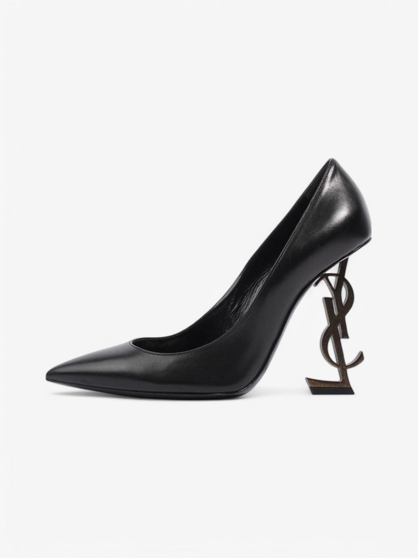 Saint Laurent Opyum Heels 110 Black Leather EU 38.5 UK 5.5