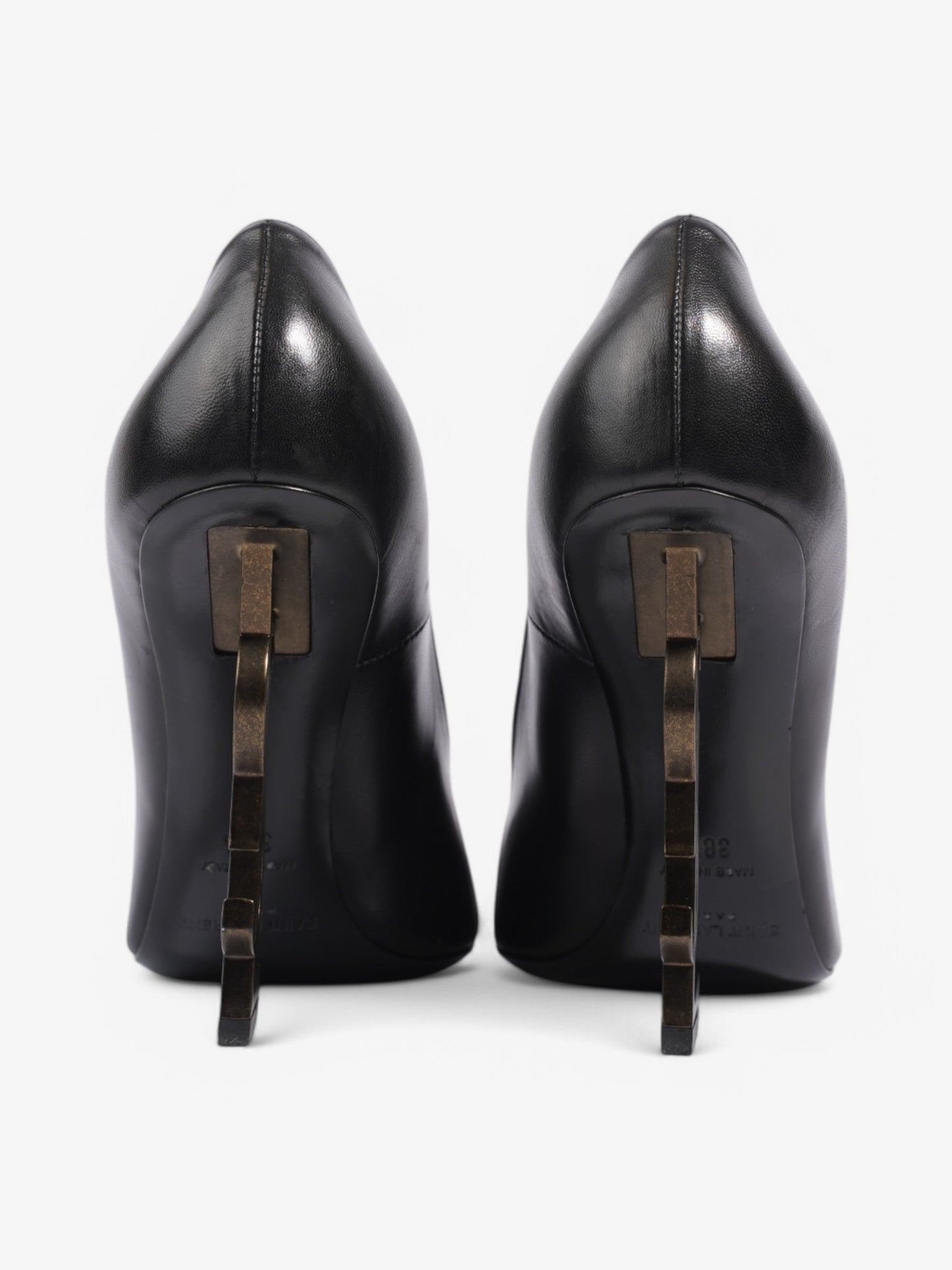 Saint Laurent Opyum Heels 110 Black Leather EU 38.5 UK 5.5
