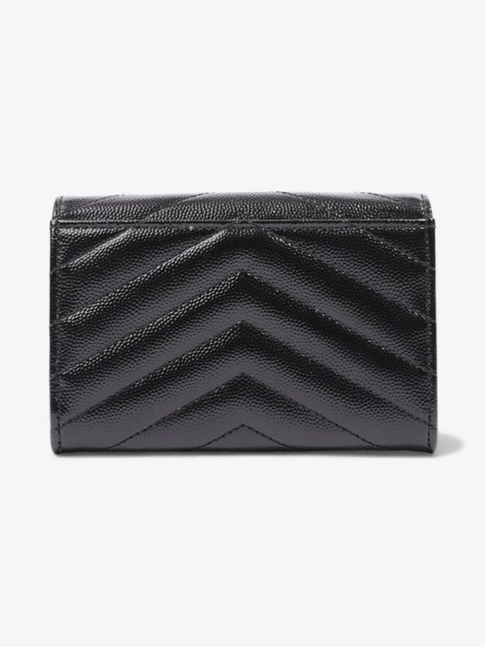 Saint Laurent Envelope Wallet Black Matelasse Leather Small