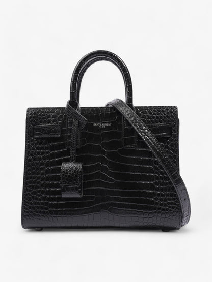 Saint Laurent Sac De Jour Black Embossed Leather Nano