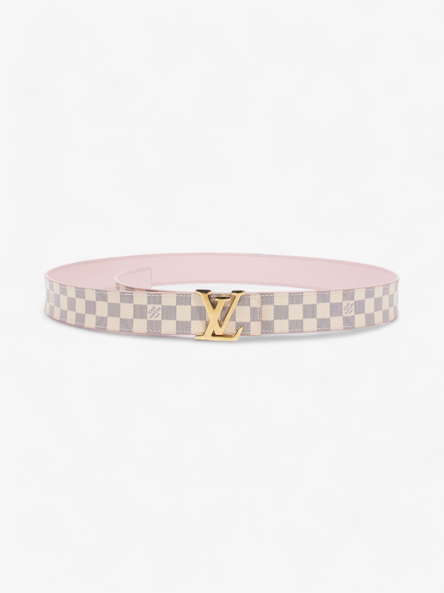 Louis Vuitton LV Initials Reversible Belt Damier Azur / Pink Canvas 85cm / 34"