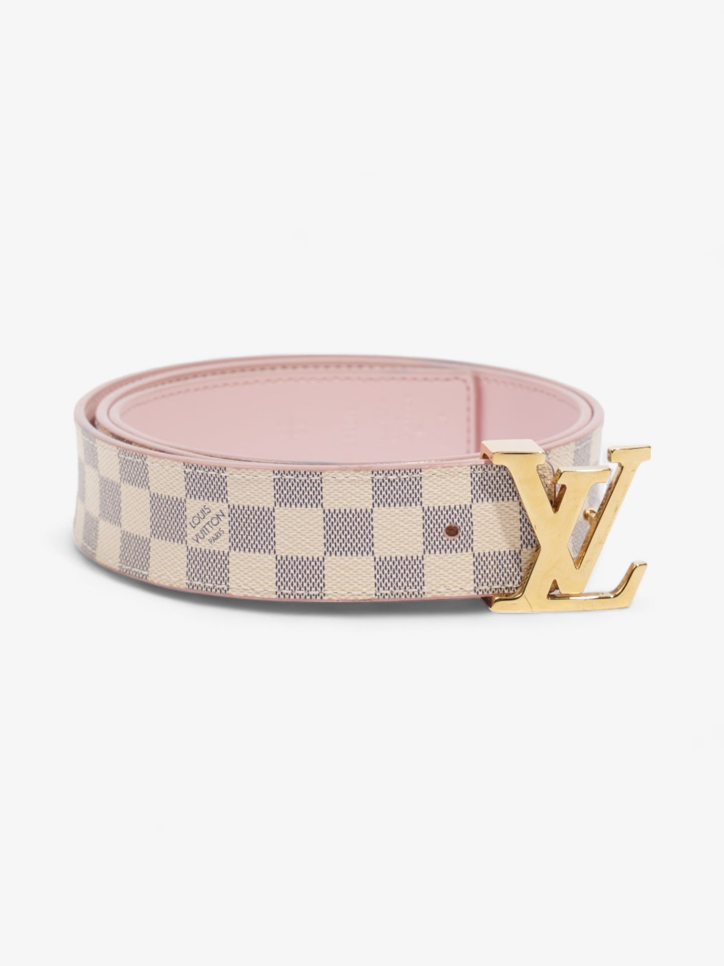 Louis Vuitton LV Initials Reversible Belt Damier Azur / Pink Canvas 85cm / 34"