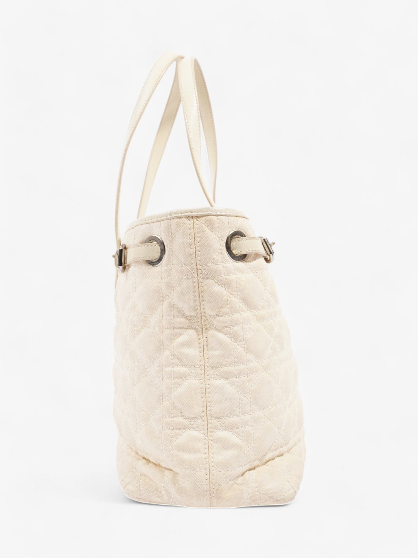 Christian Dior Panarea Tote Cream Canvas Small