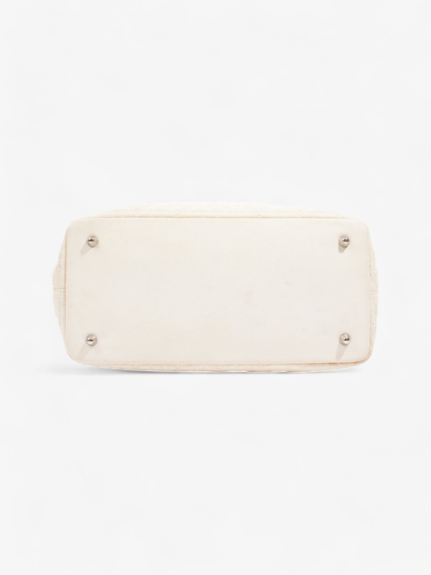 Christian Dior Panarea Tote Cream Canvas Small