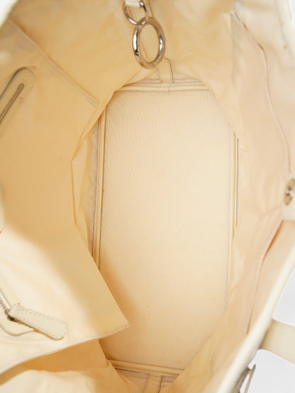 Christian Dior Panarea Tote Cream Canvas Small