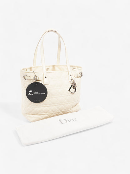 Christian Dior Panarea Tote Cream Canvas Small