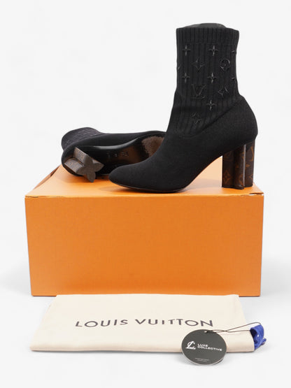 Louis Vuitton Silhouette Ankle Boots 6cm Black / Monogram Fabric EU 41 UK 8