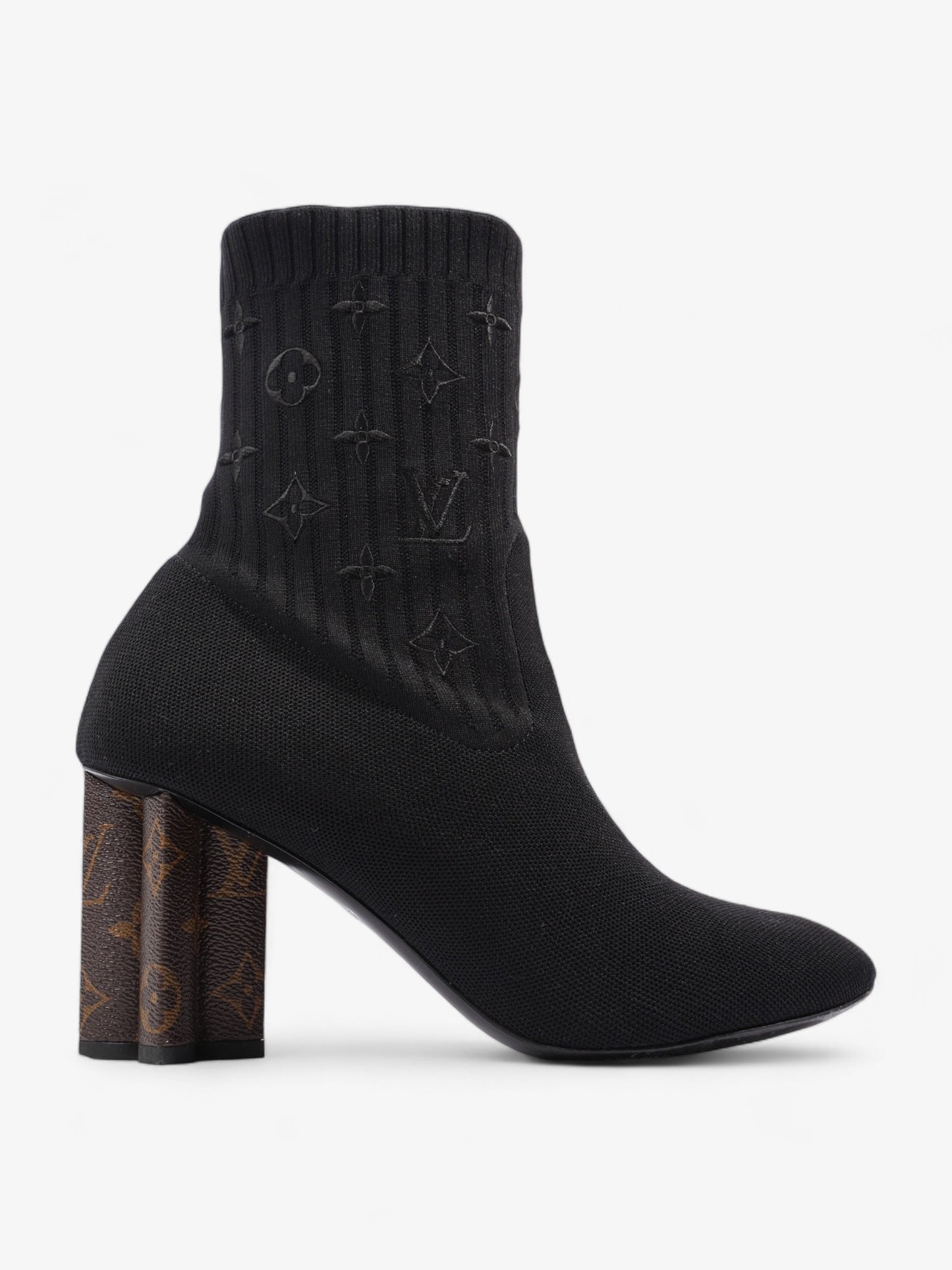 Louis Vuitton Silhouette Ankle Boots 6cm Black / Monogram Fabric EU 41 UK 8