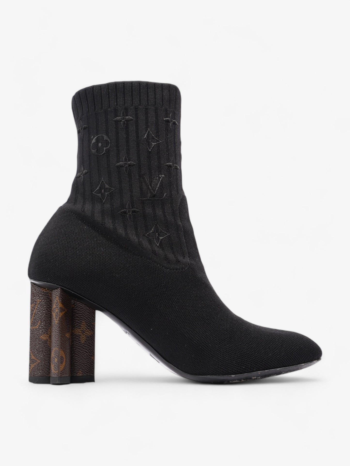 Louis Vuitton Silhouette Ankle Boots 6cm Black / Monogram Fabric EU 41 UK 8