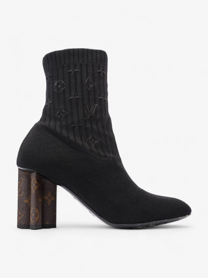 Louis Vuitton Silhouette Ankle Boots 6cm Black / Monogram Fabric EU 41 UK 8