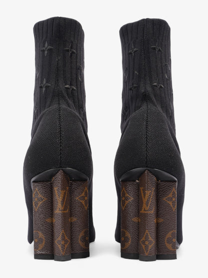 Louis Vuitton Silhouette Ankle Boots 6cm Black / Monogram Fabric EU 41 UK 8